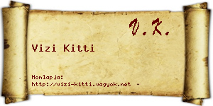 Vizi Kitti névjegykártya